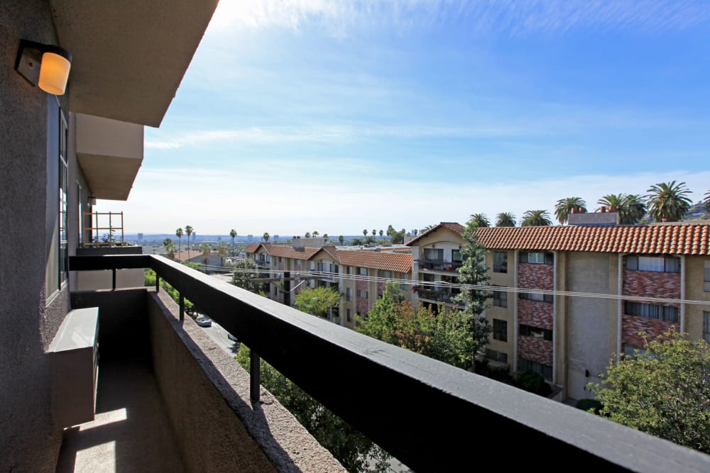 View of the city from Savoy West Apartments in Los Angeles, California