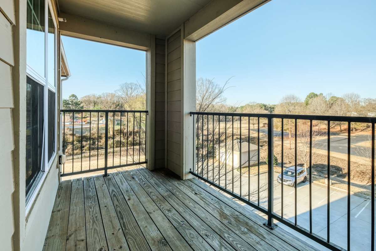 Patio balcony at Autumn Glen in Gaffney, South Carolina