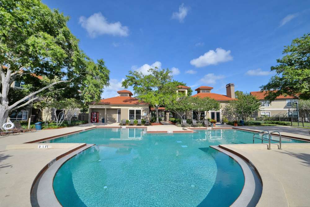Gorgeous swimming pool at Isles at East Millenia in Orlando, Florida