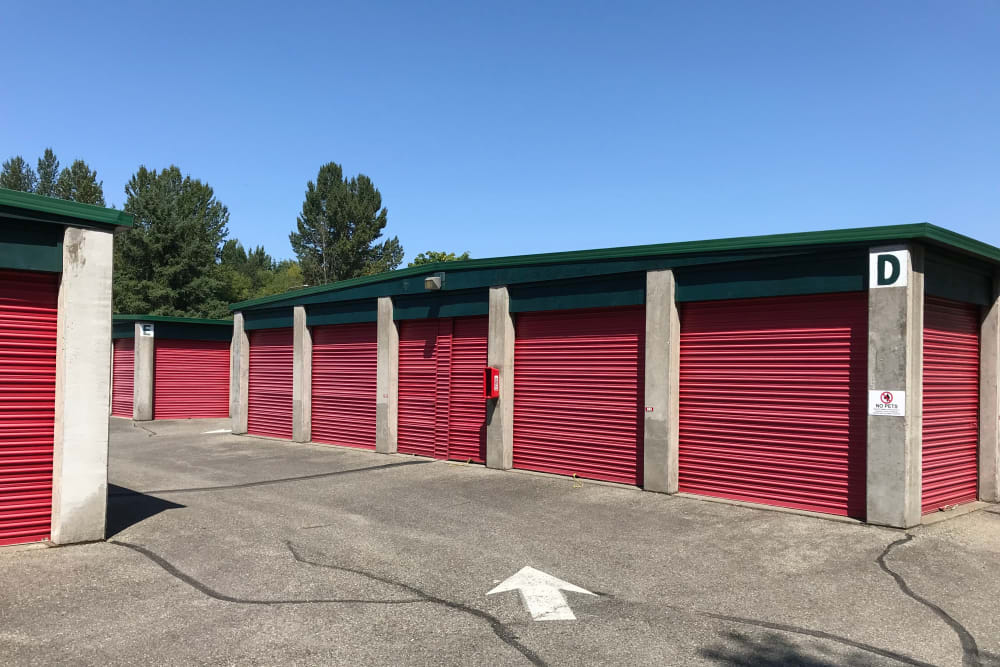 Drive-up access to storage at Trojan Storage of Puyallup in Puyallup, Washington