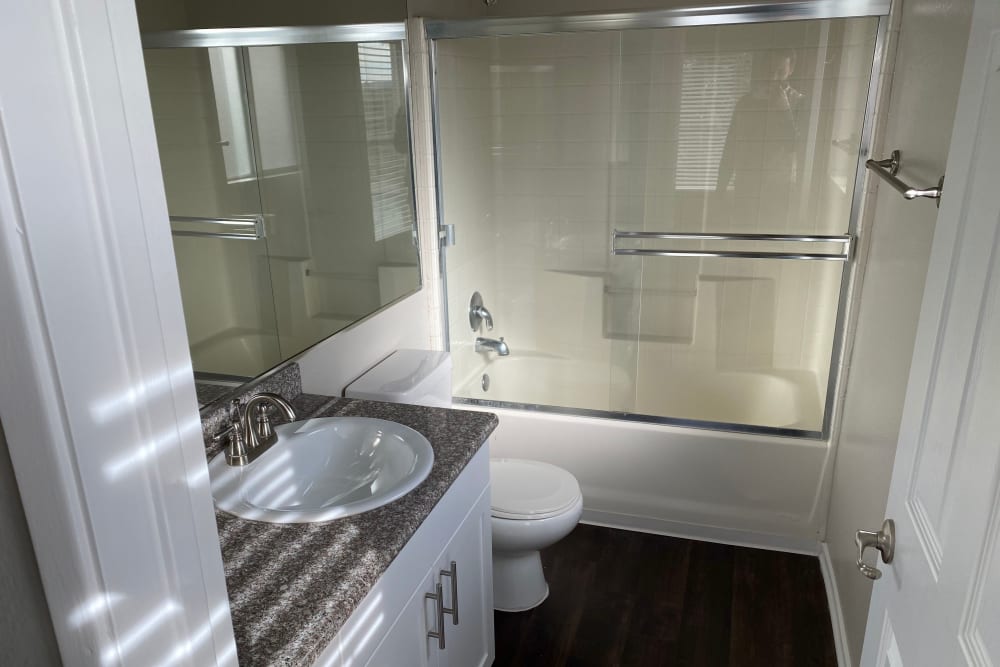 Bathroom in a model home at Avery at Moorpark in Moorpark, California