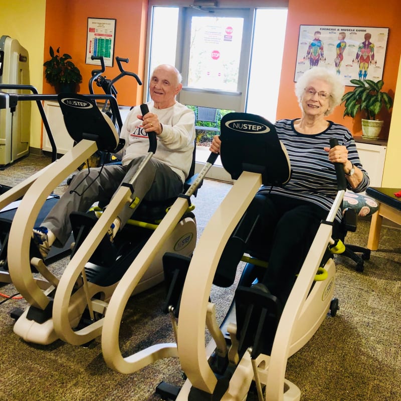 exercise bikes at a Presbyterian Communities of South Carolina community