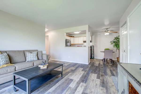 Modern living room at Hidden Creek in Crown Point, Indiana