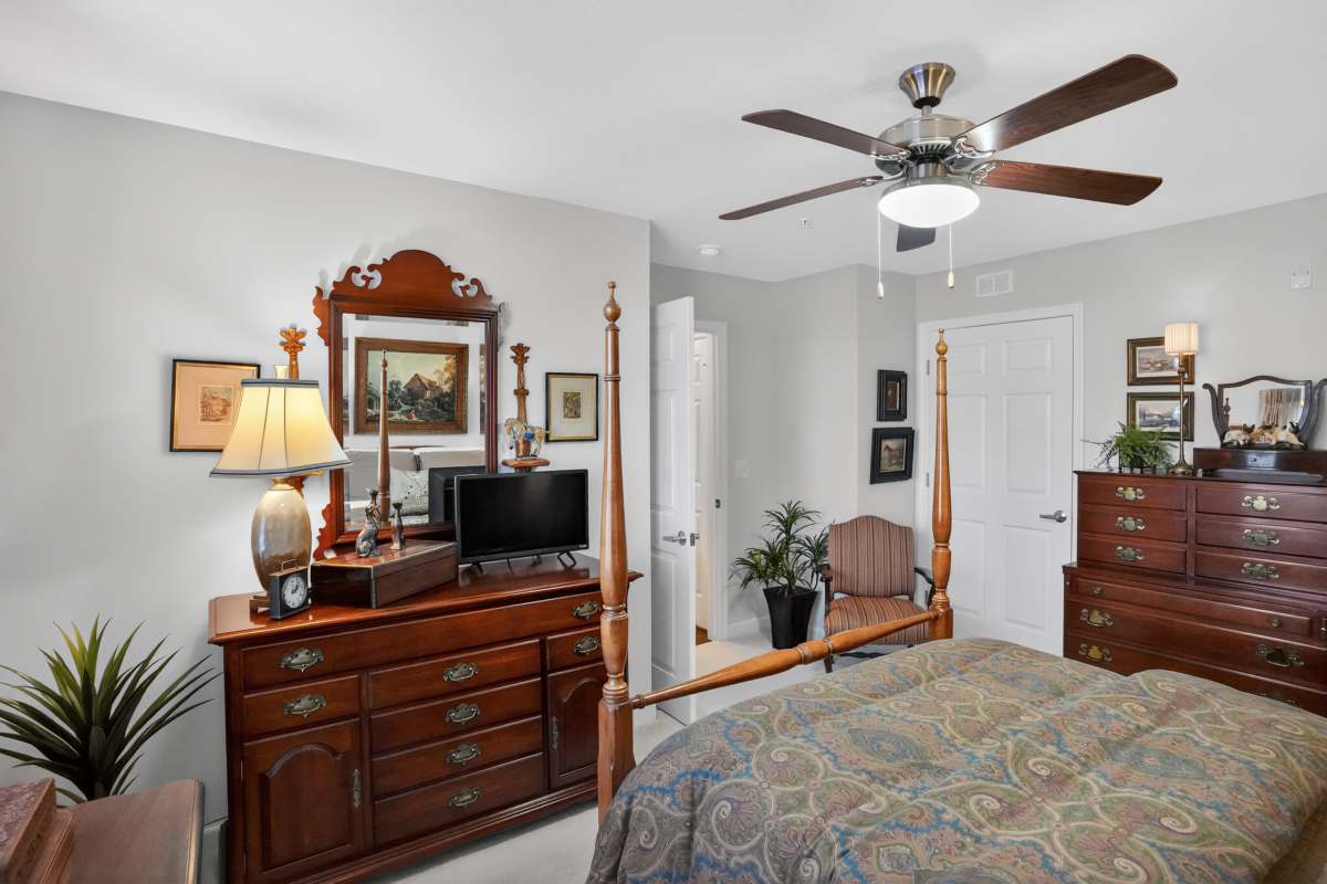 Bright bedroom at Whistler's Cove in Mount Airy, North Carolina