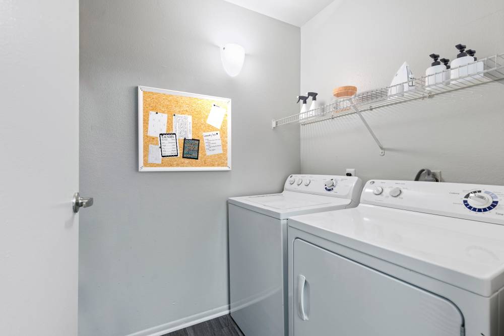 Laundry at Sierra Del Oro Apartments in Corona, California
