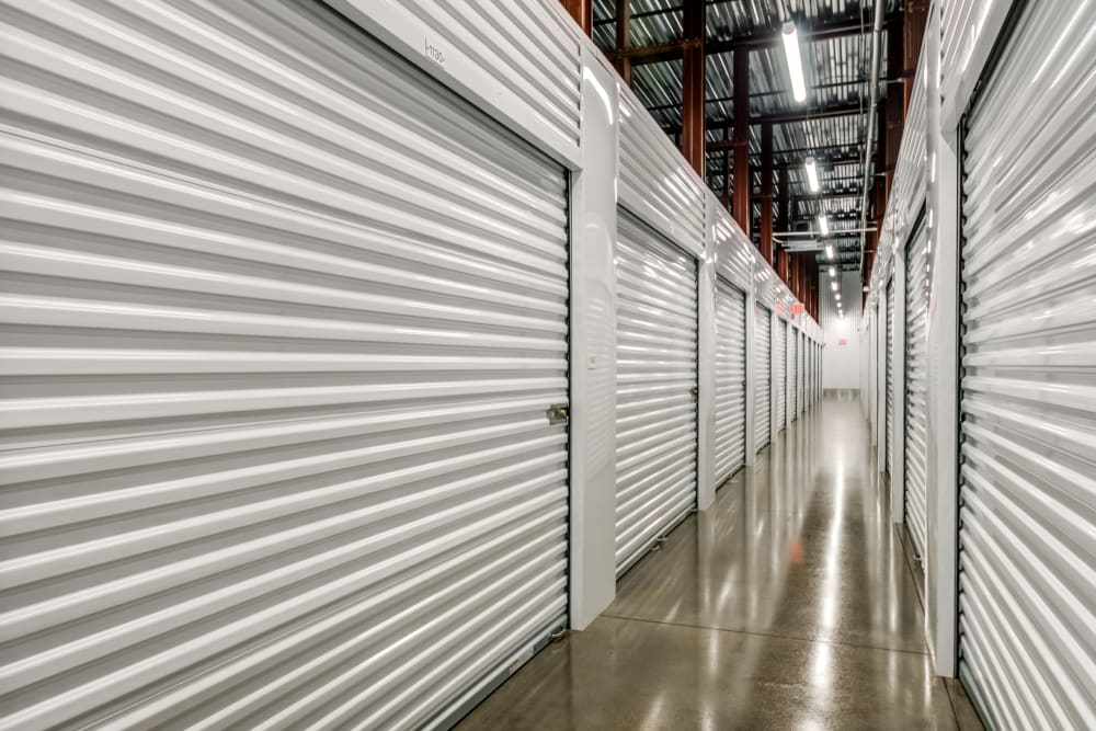 Indoor hallway access to storage units at Metro Self Storage in Doylestown