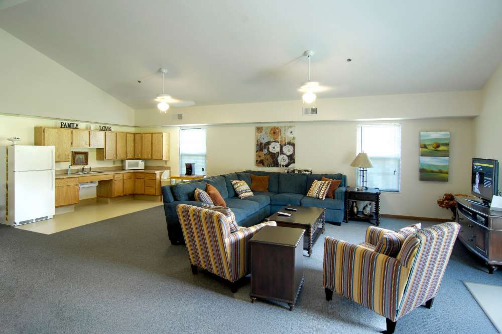 Community interior space at Lightner Greene in New Castle, Pennsylvania