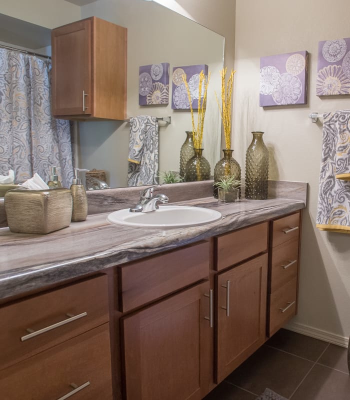 Elegant bathroom at The Reserve at Elm in Jenks, Oklahoma