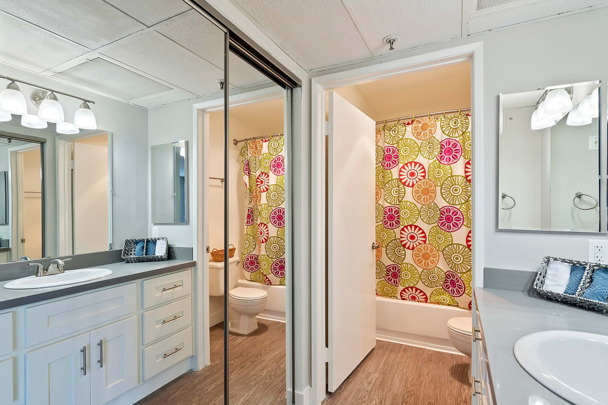 Bathroom at Media Towers, Los Angeles, California