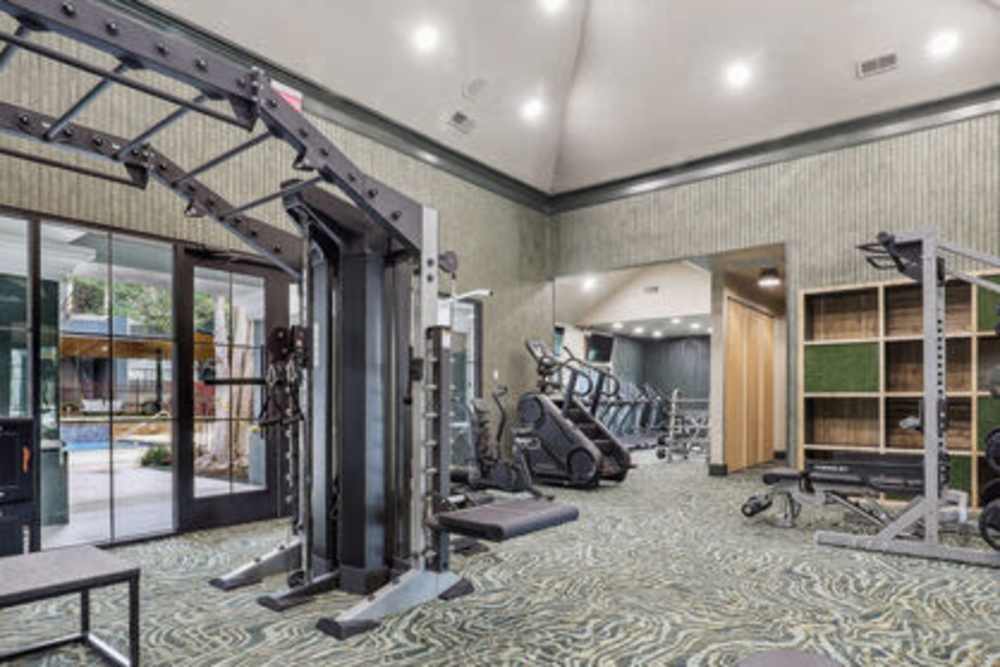 Fully equipped fitness enter at Vail Cliffside in Arlington. TX