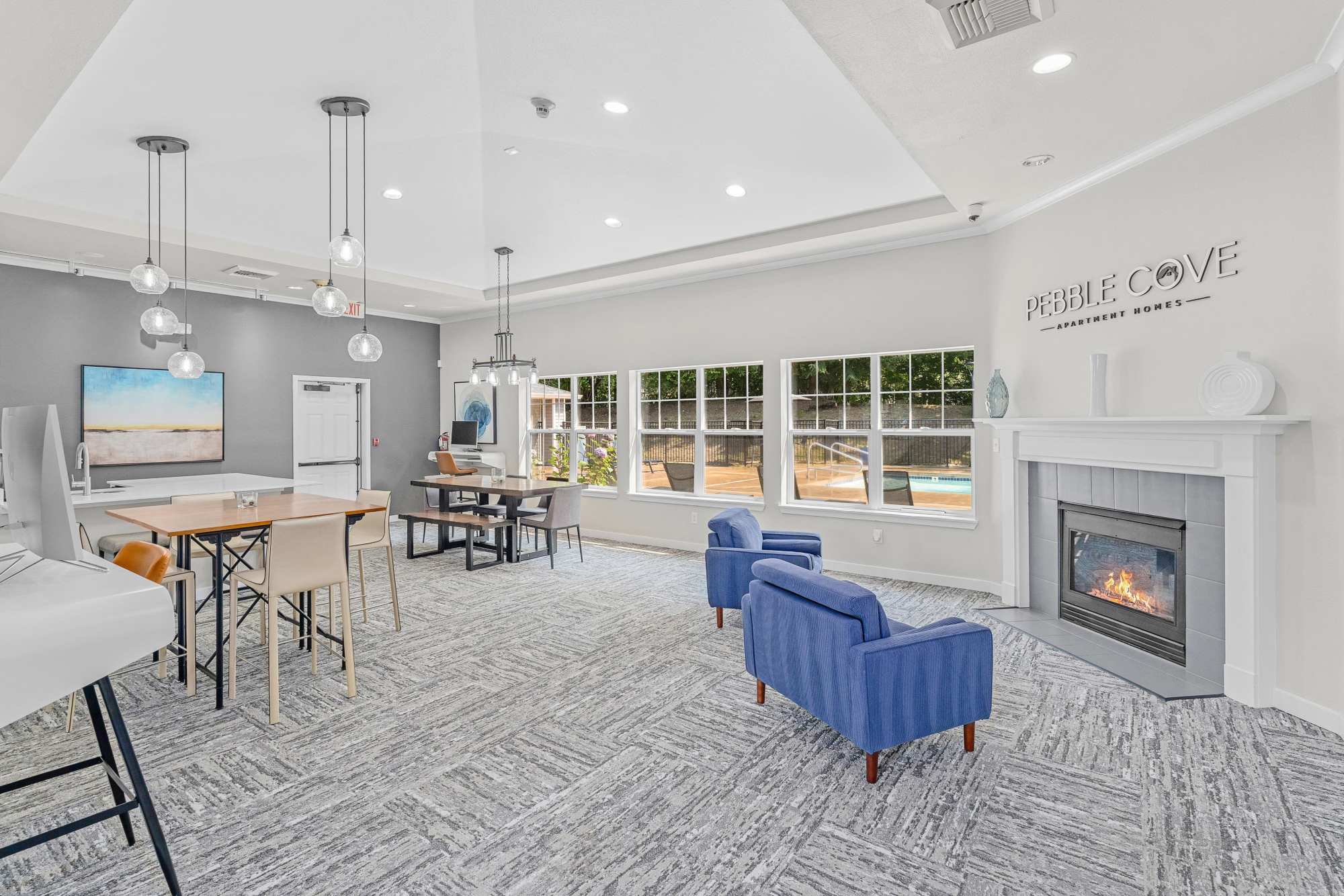 Clubhouse at Pebble Cove Apartments in Renton, Washington