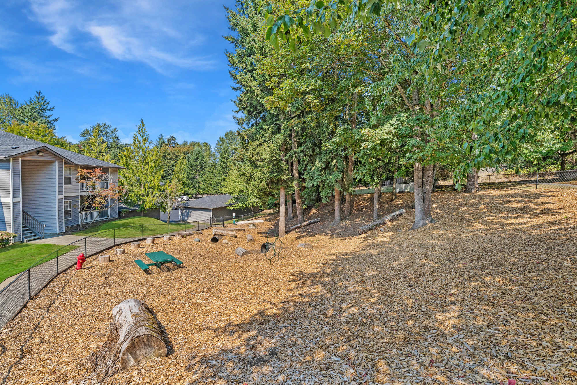 Off-leash dog park at Pebble Cove Apartments in Renton, Washington