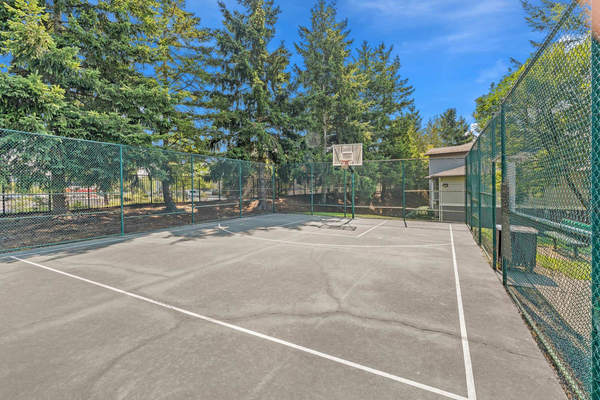 Basketball court at Pebble Cove Apartments in Renton, Washington