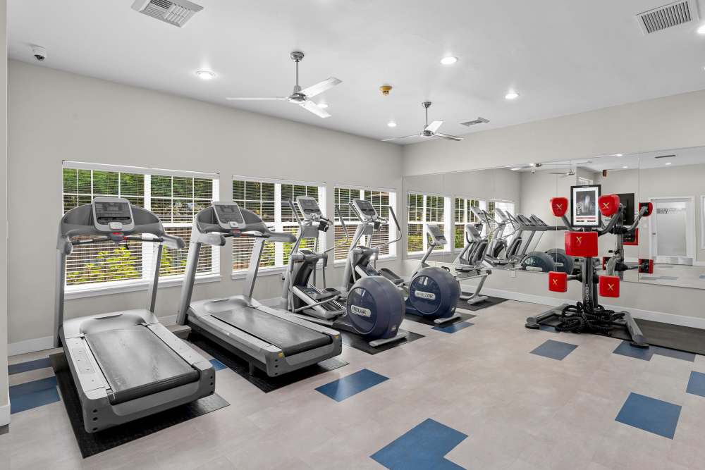 Fitness center at Pebble Cove Apartments in Renton, Washington