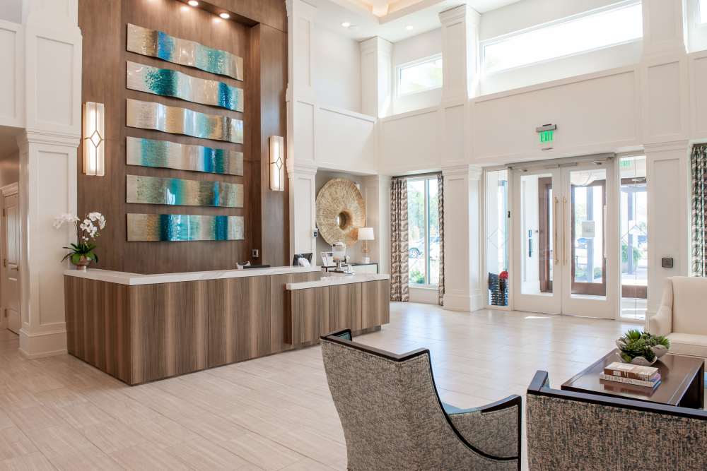 Community lobby at The Barclay at Santa Rosa Beach in Santa Rosa Beach. FL