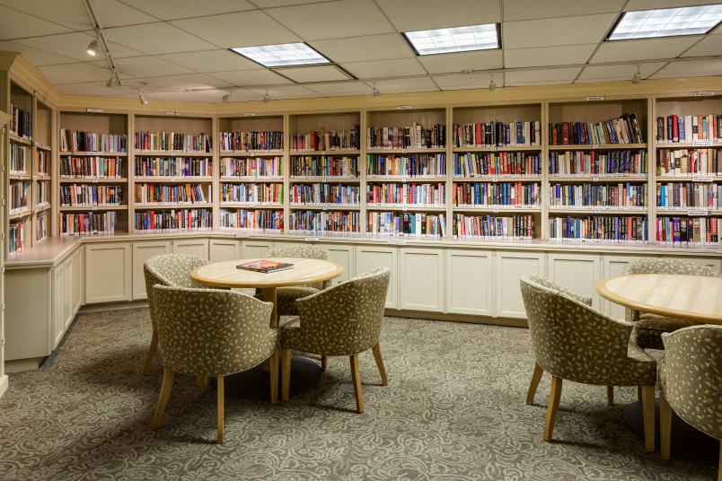 Spacious library at The Montera in La Mesa, California