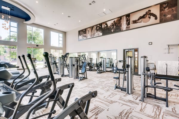 State of the art fitness center is just one of the amenities offered at Solana Cherry Creek