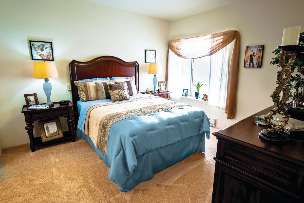 Well-decorated resident living space at Camden Springs Gracious Retirement Living in Elk Grove, California