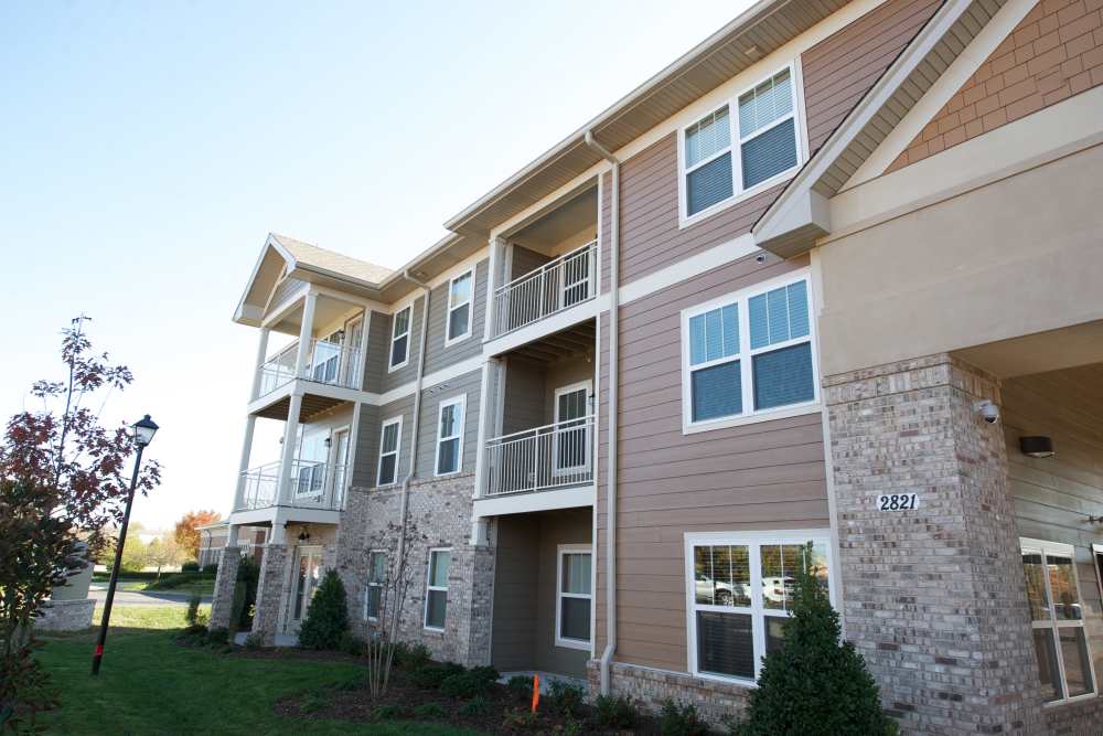 Apartment exterior at Brookstone Senior Apartments in Louisville, Kentucky