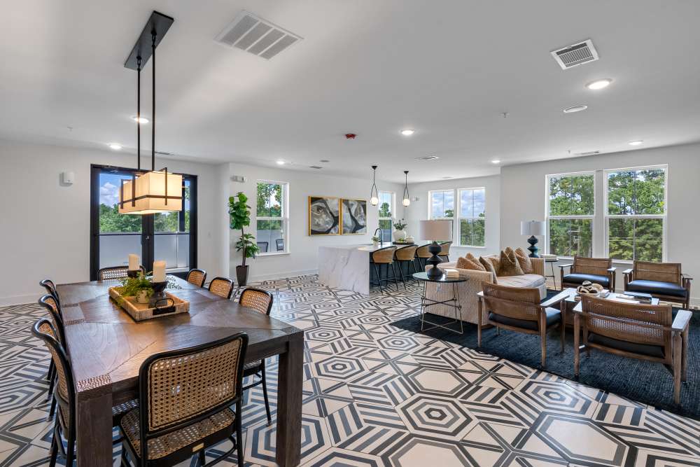 Beautiful Club Lounge at Westport Lofts in Belville, North Carolina