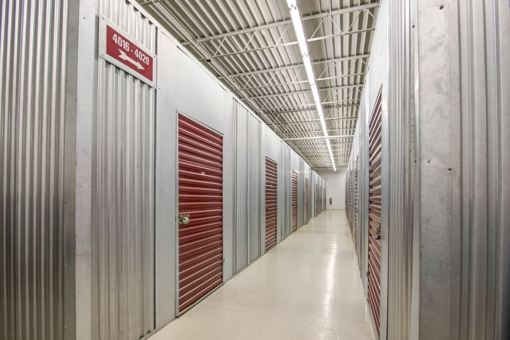 Indoor units hallway at Metro Self Storage in Eden Prairie, Minnesota