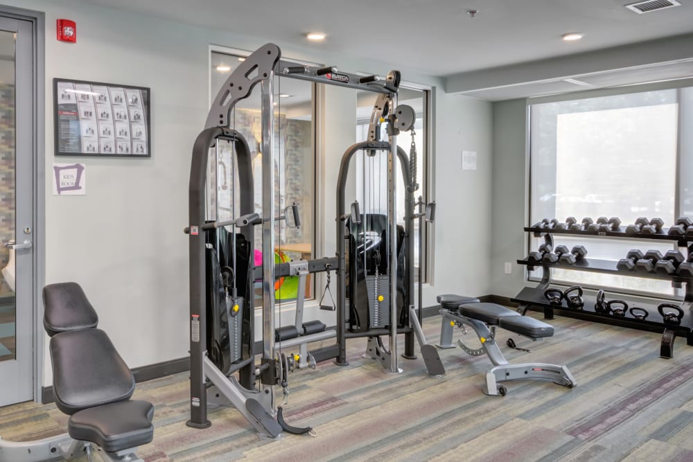 Fitness center at Crossings at Olde Towne in Gaithersburg, Maryland