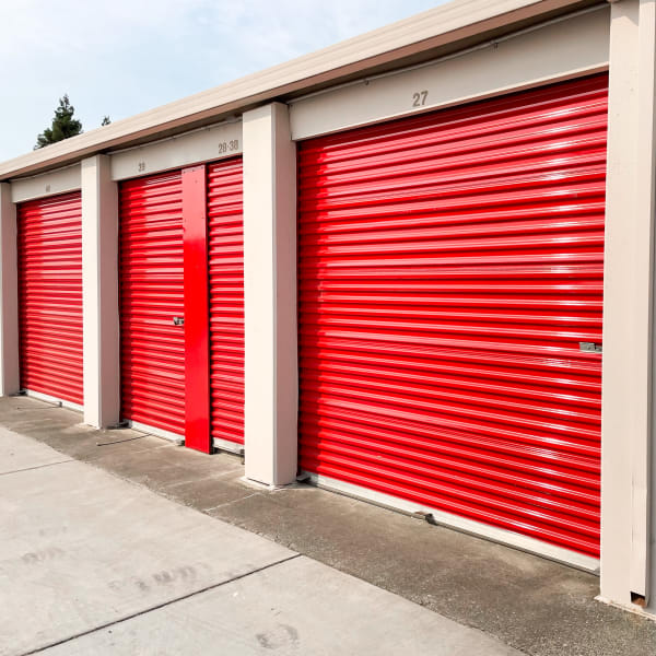 Drive-up access storage units at StorQuest Self Storage in Napa, California