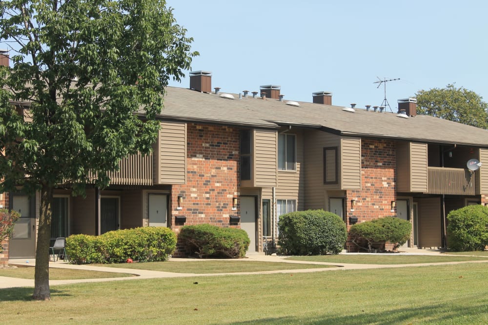 Apartments with beautiful landscaping