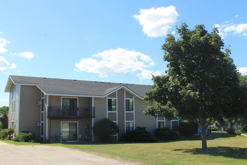 Individual Garages at Parquelynn Village Apartments in Nashotah, WI
