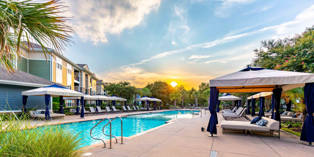 Beautiful pool at Spring Water Apartments in Virginia Beach, Virginia