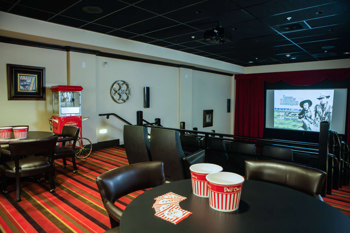 Theater at Cottonwood Estates Gracious Retirement Living in Alpharetta, Georgia