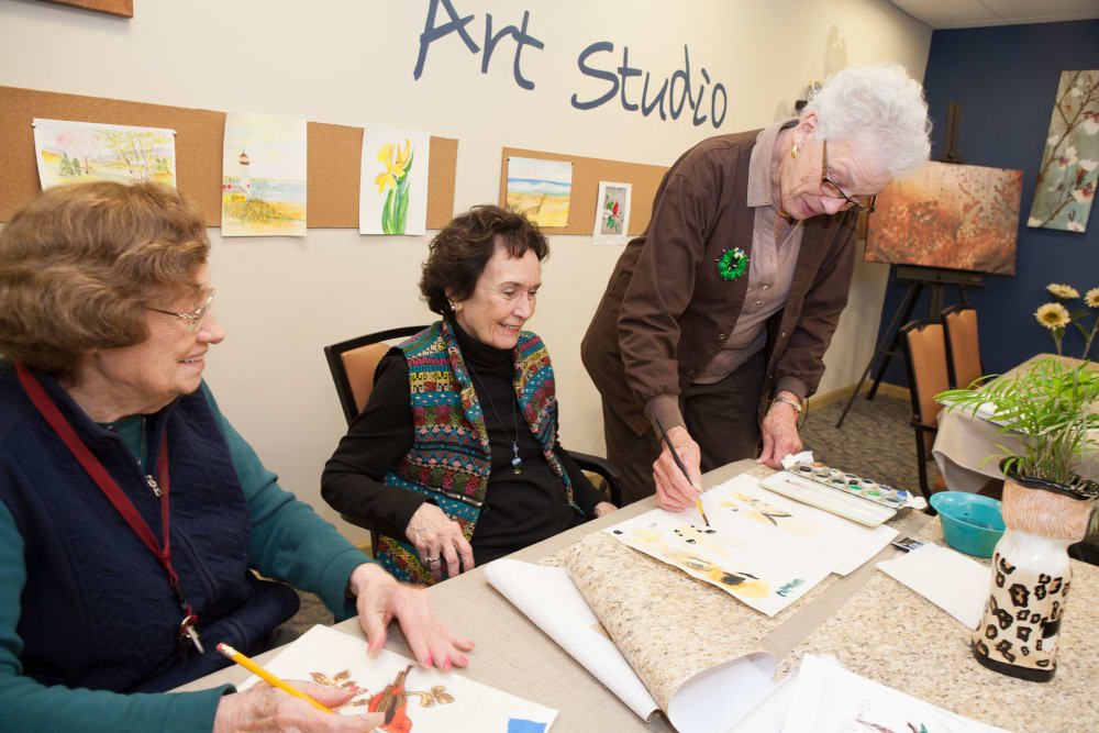 Art studio at Arbour Square of Harleysville in Harleysville, Pennsylvania