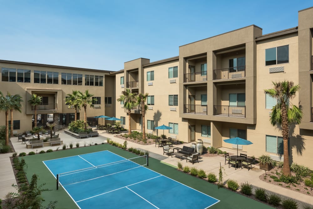 Tennis courts at Carnegie Heights at Henderson in Henderson, Nevada