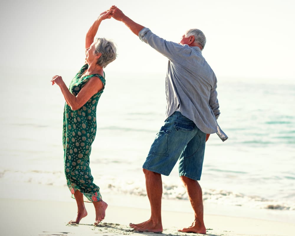 Senior couple enjoying their golden years at a Keystone community 