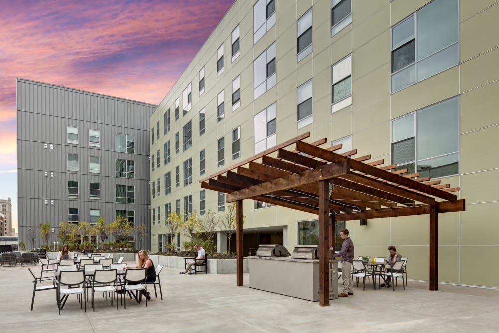 Grill and chill station at LATITUDE in Lincoln, Nebraska