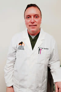 Dr. Corey Saunders at The Animal Hospital on the Golden Strip in Williamsport, Pennsylvania