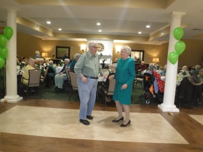 Seniors dancing on the dance floor at Arbour Square of Harleysville in Harleysville, Pennsylvania