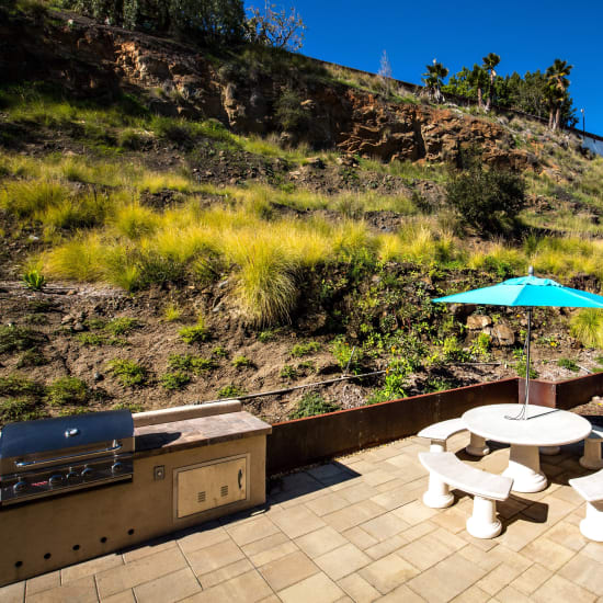 BBQ area at The Quarry Apartments in La Mesa, California