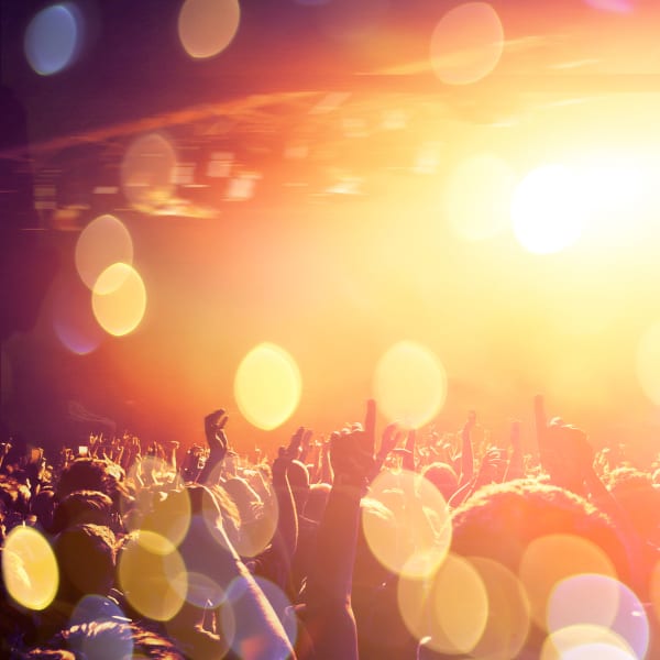 Residents at a concert near ATX Fenton in Austin, Texas