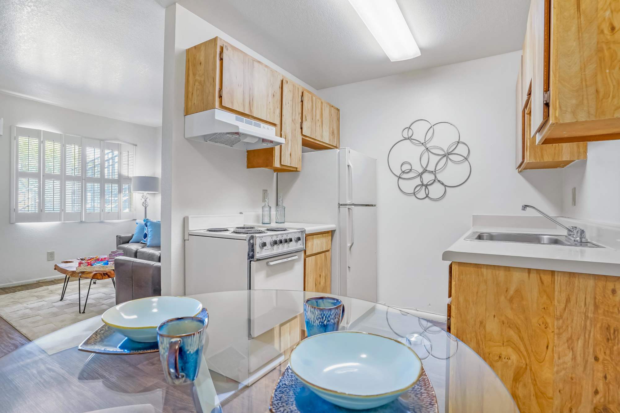 Dining Room and Kitchen View at Callaway Apartments in Taylorsville, Utah
