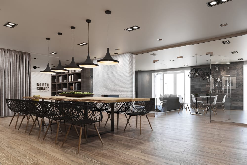 Clubroom at North Square Apartments at The Mill District