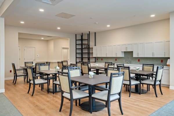 Dining room at Anthology of Charlottesville in Charlottesville, Virginia