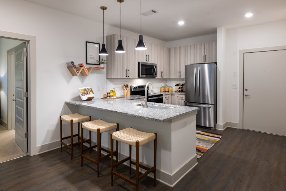 Model kitchen at Sugarloaf Grove in Lawrenceville, Georgia