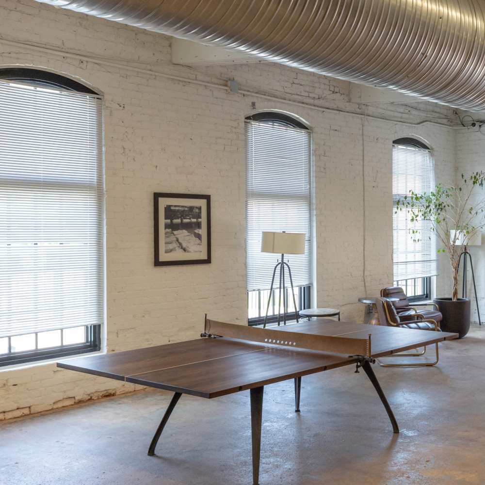 Ping pong table at Lofts at Inman Mills in Inman, South Carolina