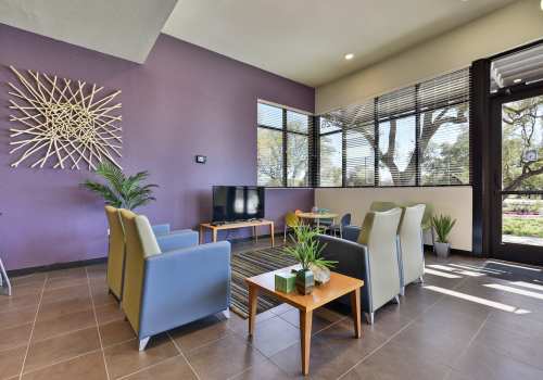 Leasing office at Homestead Oaks Apartments in Austin, Texas