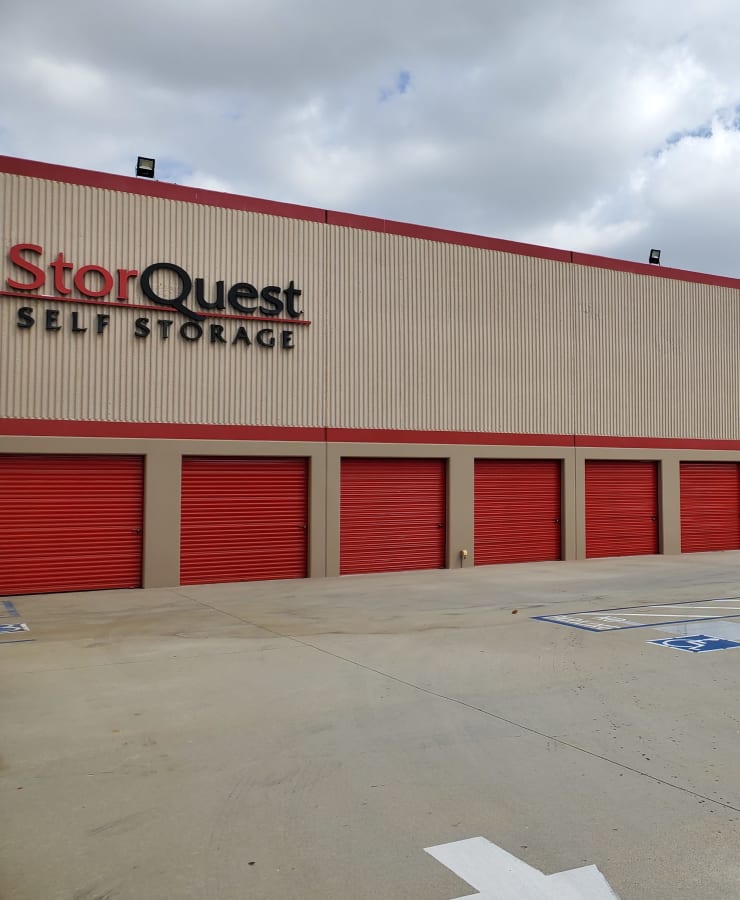 The exterior of the main entrance at StorQuest Self Storage in Acampo, California