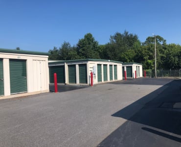 Wide driveways and security monitoring at AAA Self Storage at Bermuda Run in Advance, North Carolina.