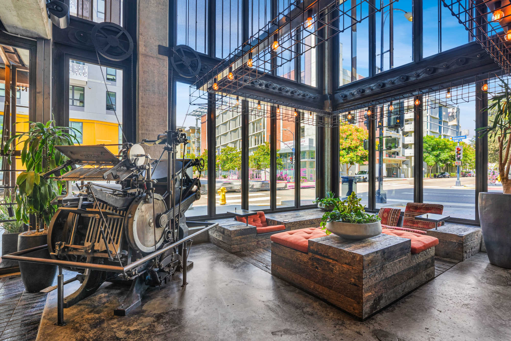 Gorgeous communal lounge at The Artisan in San Diego, California