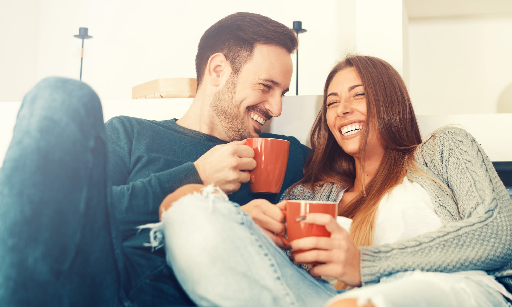 Happy couple at Carriage Place Apartments