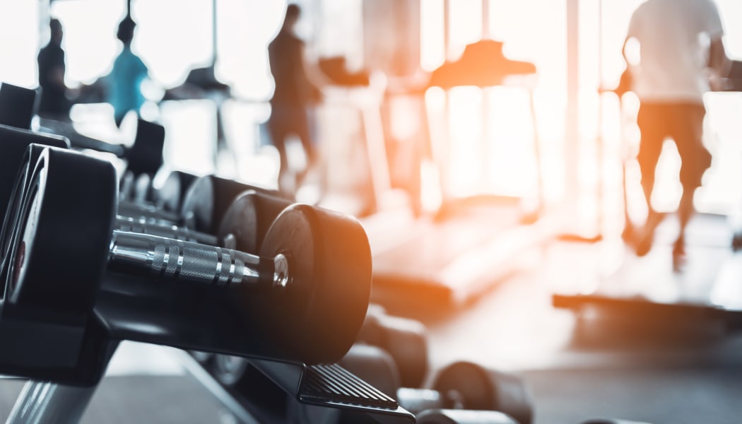 Well-equipped onsite fitness center at Cantare at Indian Lake Village in Hendersonville, Tennessee